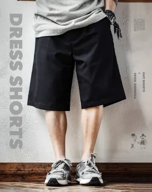 American Casual Bermuda Loose Black Straight Men's Shorts
