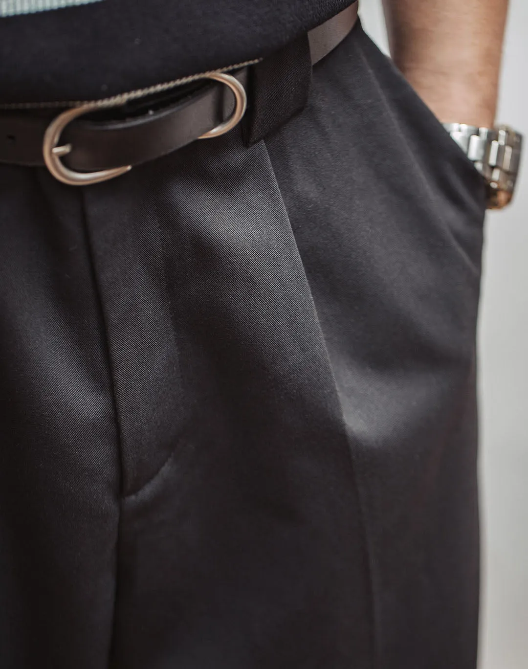 American Casual Bermuda Loose Black Straight Men's Shorts