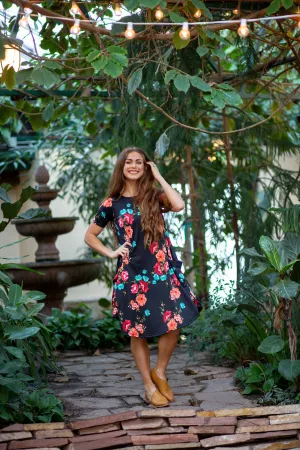 April Dress Black Floral