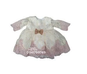 Baby Girl Christening Dress (0-6m) Peach