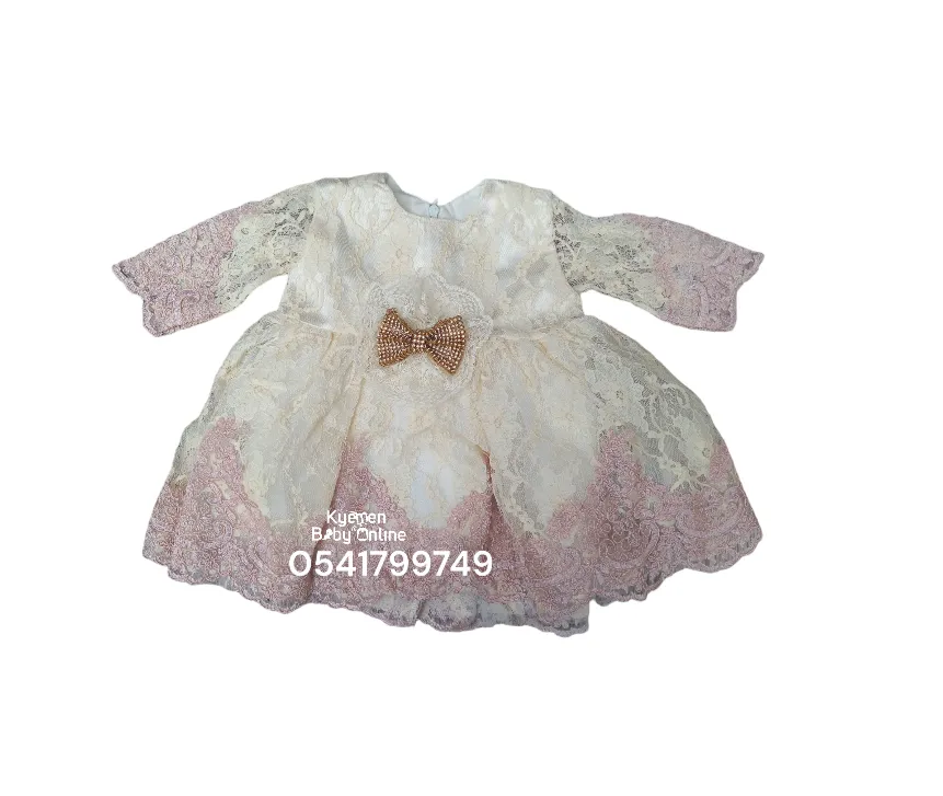 Baby Girl Christening Dress (0-6m) Peach