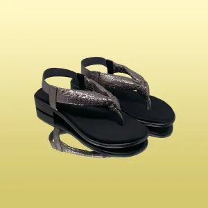 Black Metallic Knot Sandals
