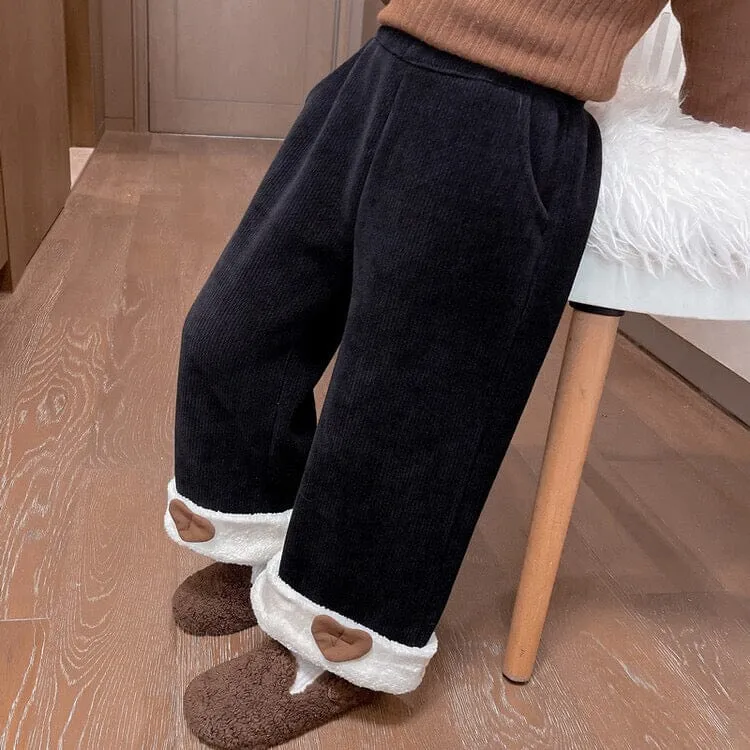 Bottom Heart Winter Plush Casual Pants