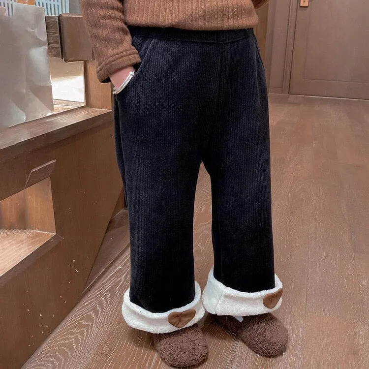 Bottom Heart Winter Plush Casual Pants