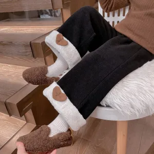 Bottom Heart Winter Plush Casual Pants