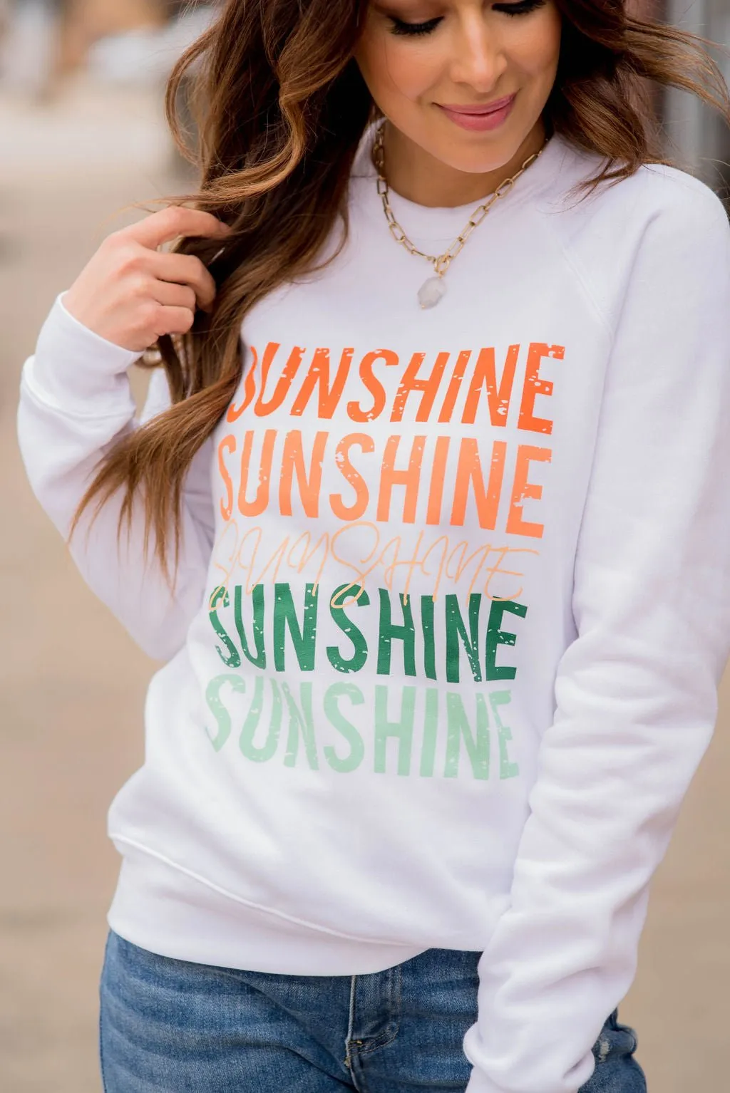 Cascading Sunshine Graphic Crewneck