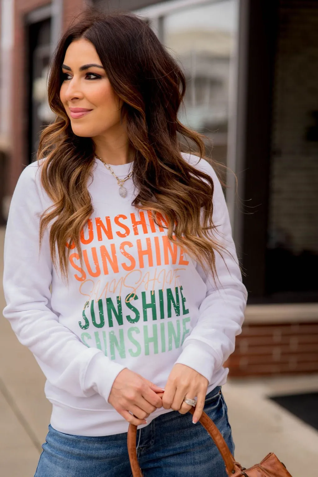 Cascading Sunshine Graphic Crewneck