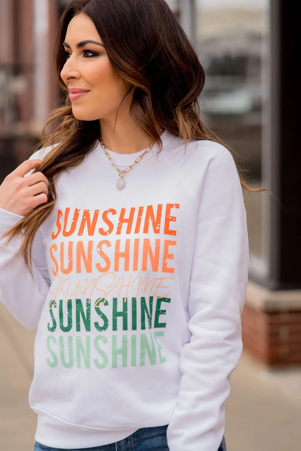 Cascading Sunshine Graphic Crewneck
