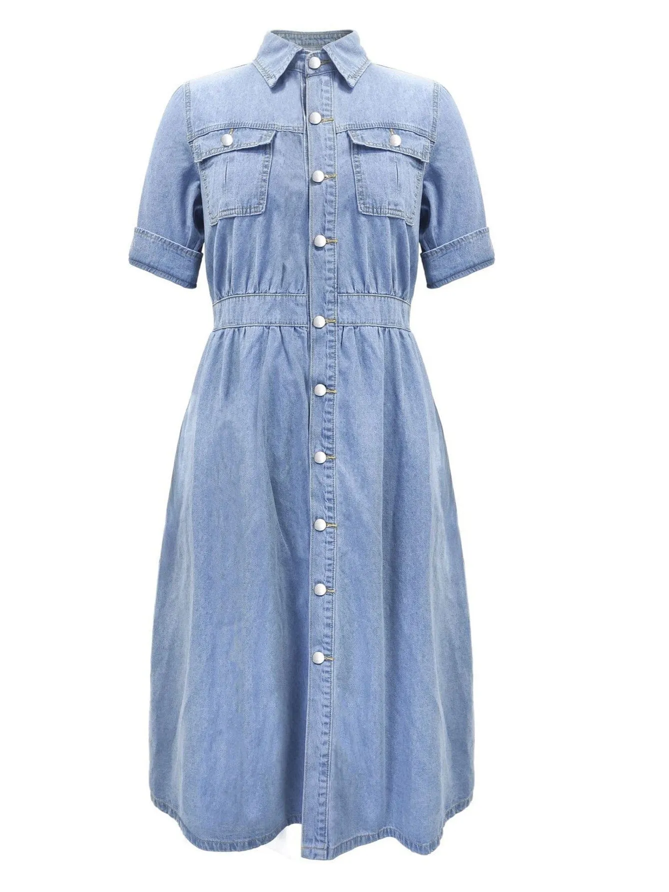 Casual Denim Maxi Dress