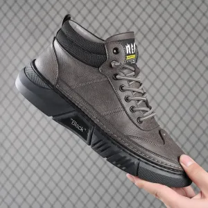 Comfortable Solid Color Fashion Casual Fleece Warm Leather Shoes