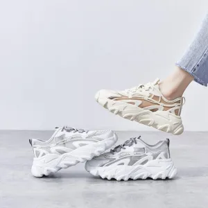 Comfortable White Shoes, Thick-soled Platform Platform Daddy Shoes