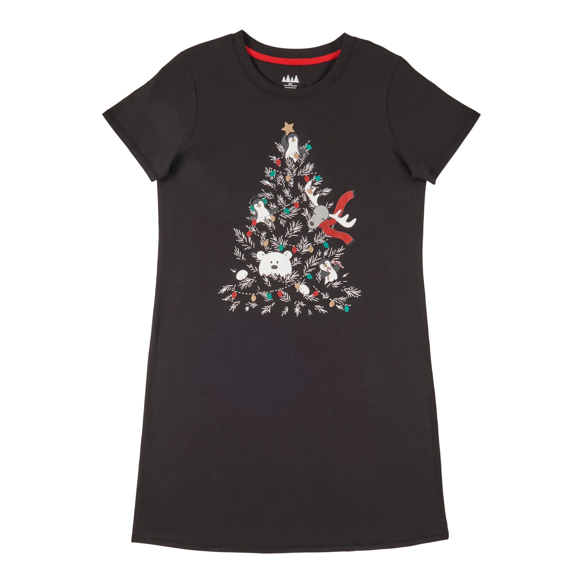 Comfy Cozy Women's Plus Screen Printed Knit Sleep Shirt