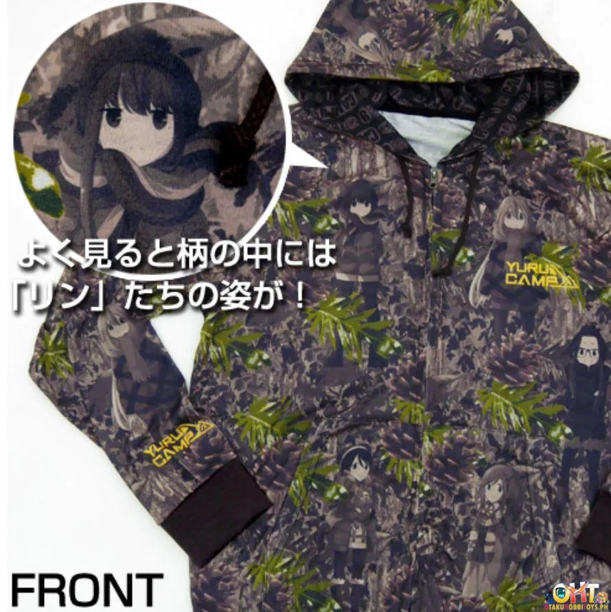 COSPA Yurucamp △ Full Graphic Light Hoodie LARGE