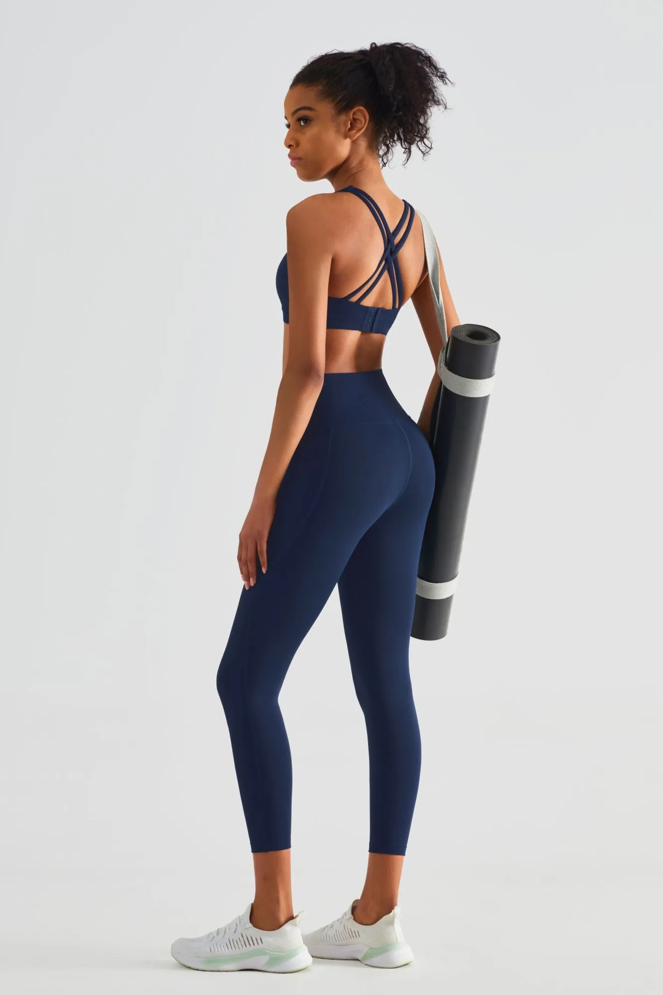 Crisscross Sports Bra & Yoga Leggings Activewear Set