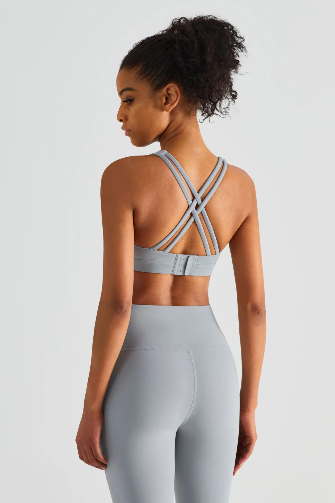 Crisscross Sports Bra & Yoga Leggings Activewear Set