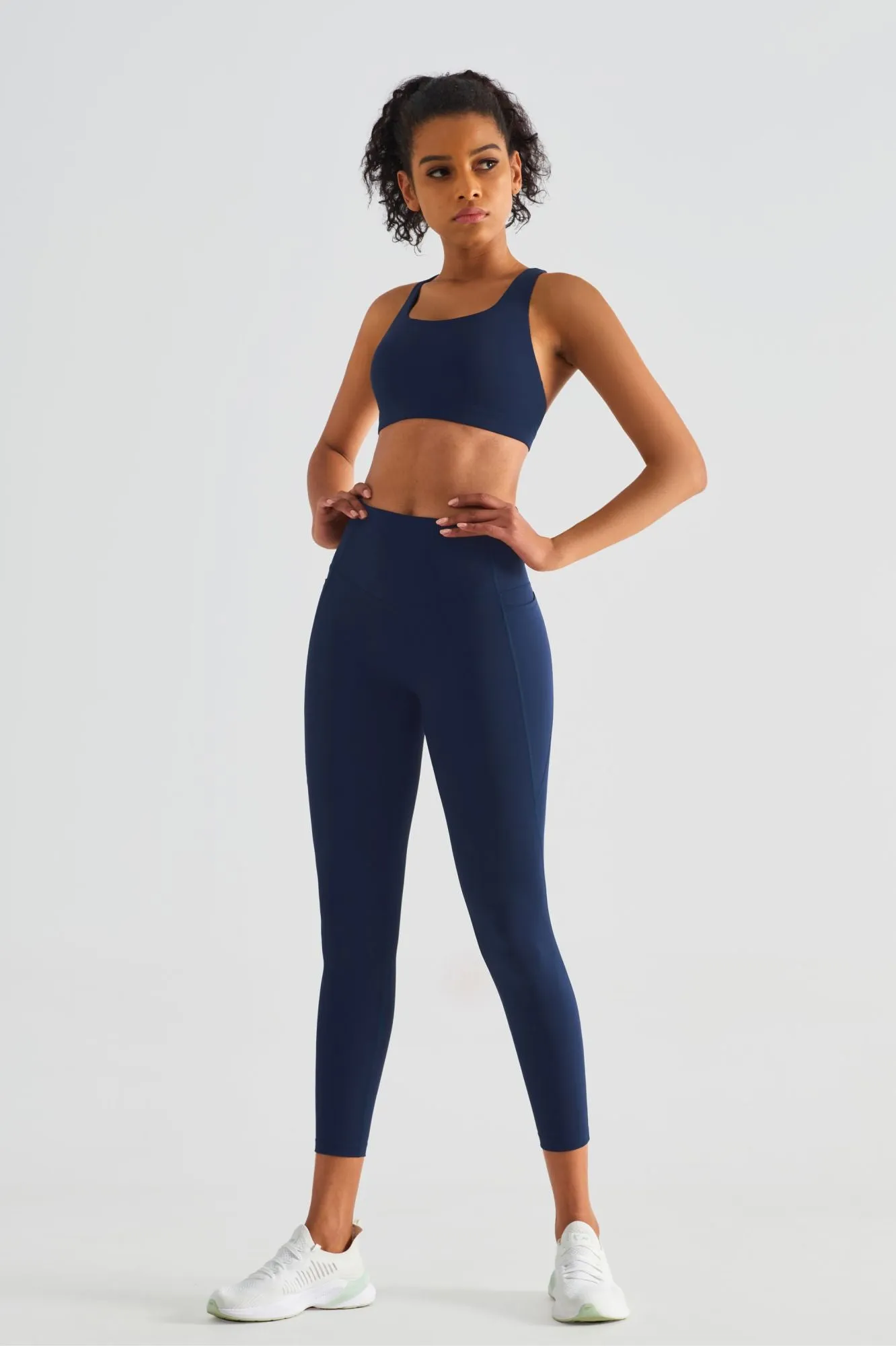 Crisscross Sports Bra & Yoga Leggings Activewear Set