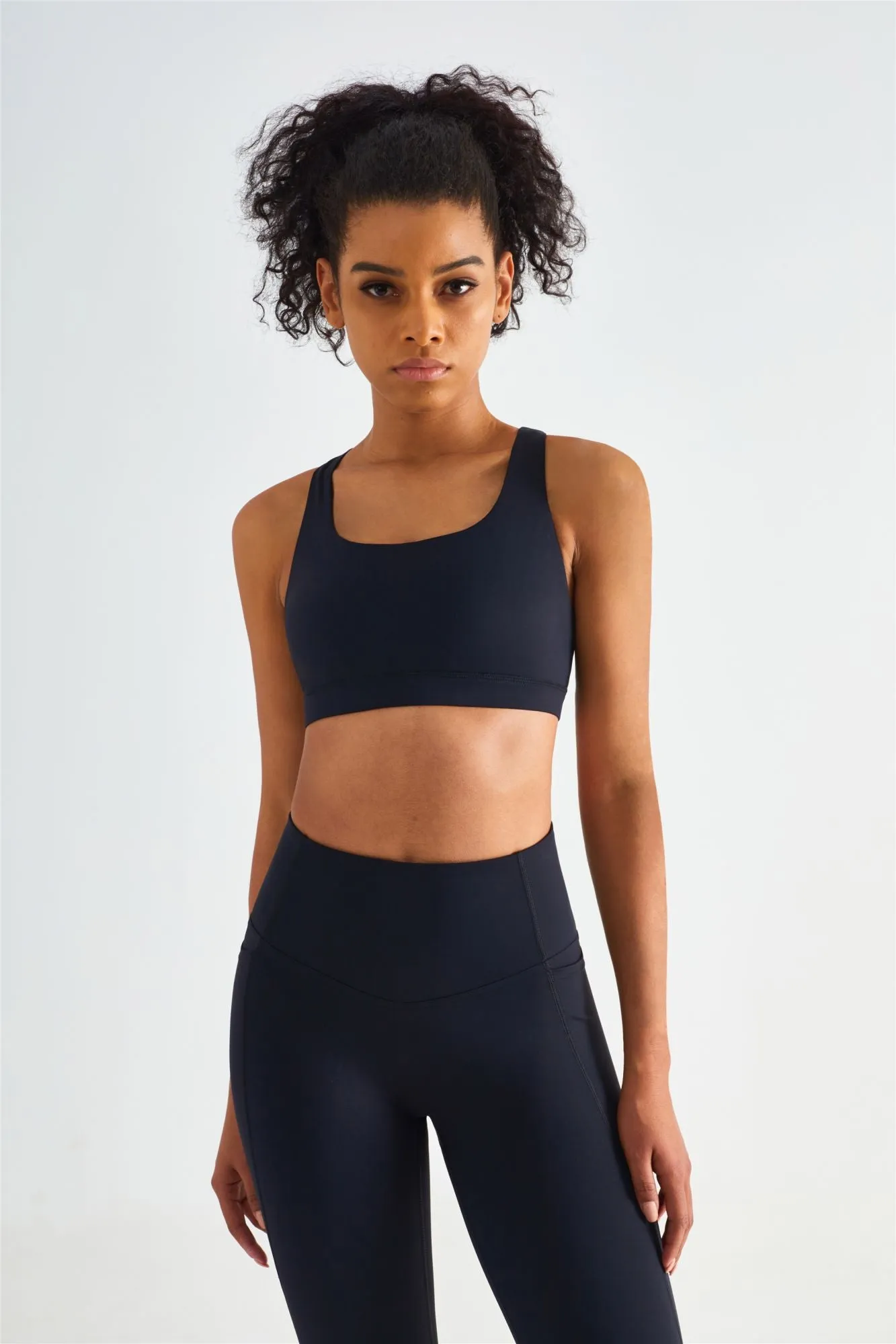 Crisscross Sports Bra & Yoga Leggings Activewear Set