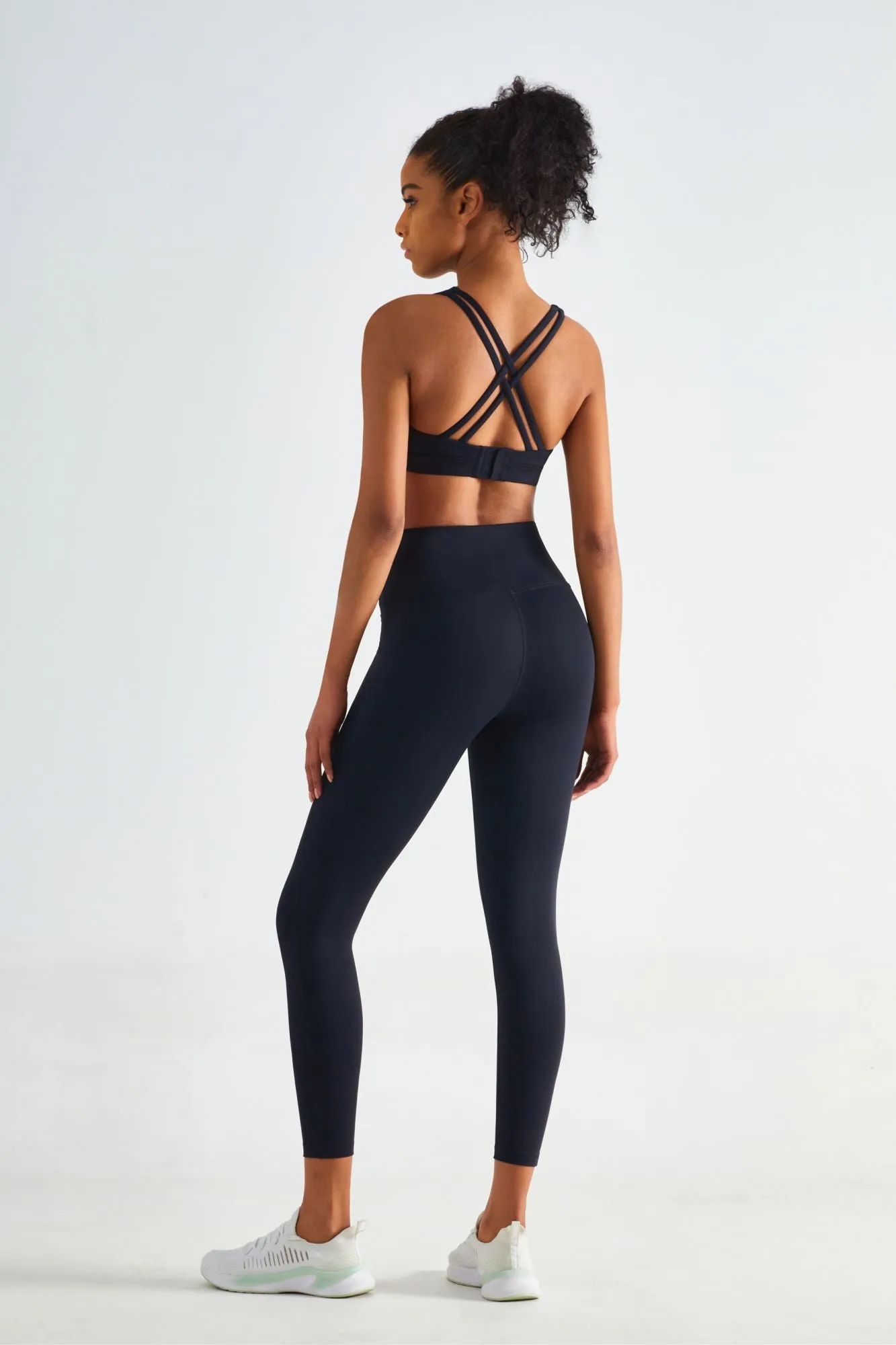 Crisscross Sports Bra & Yoga Leggings Activewear Set