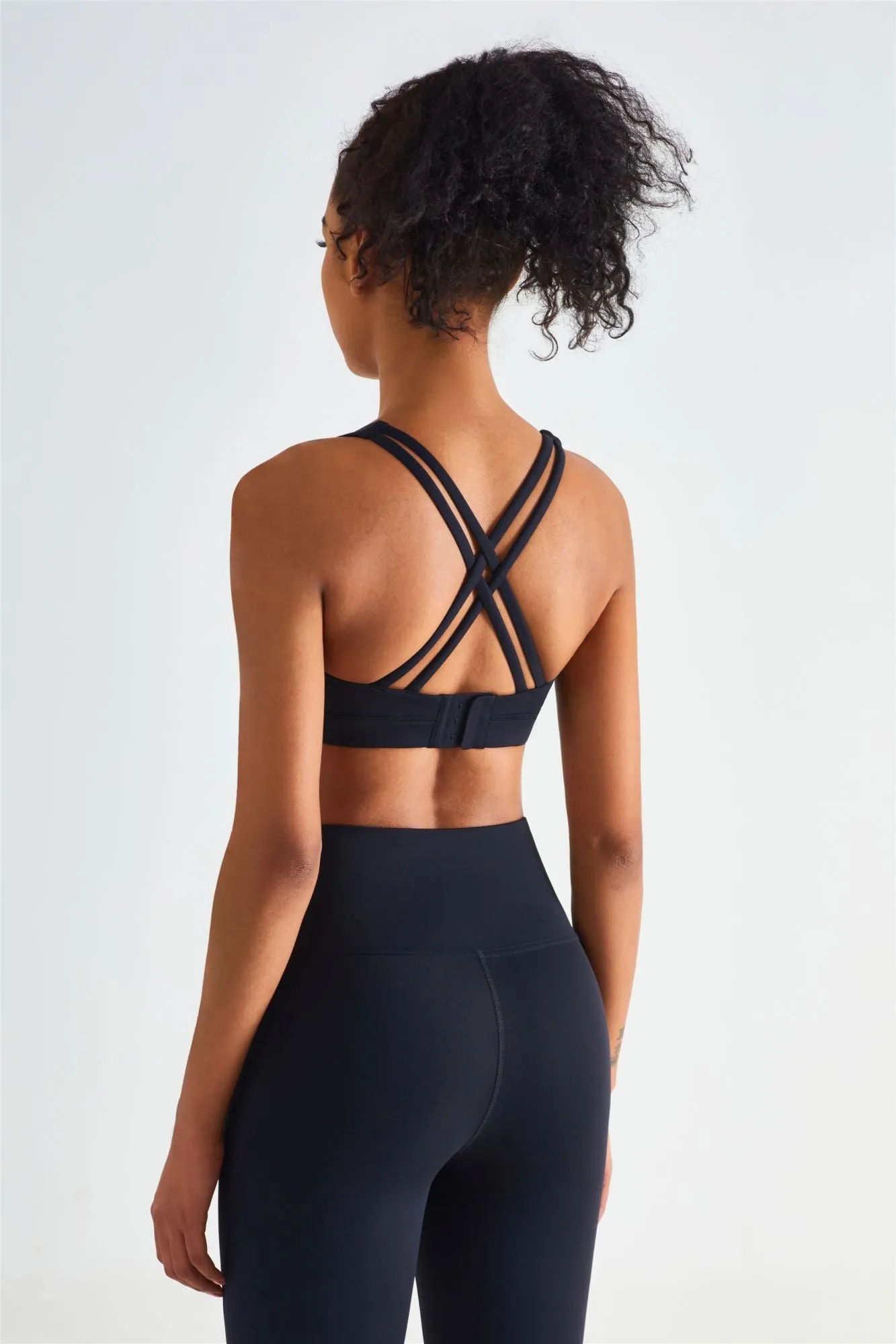 Crisscross Sports Bra & Yoga Leggings Activewear Set