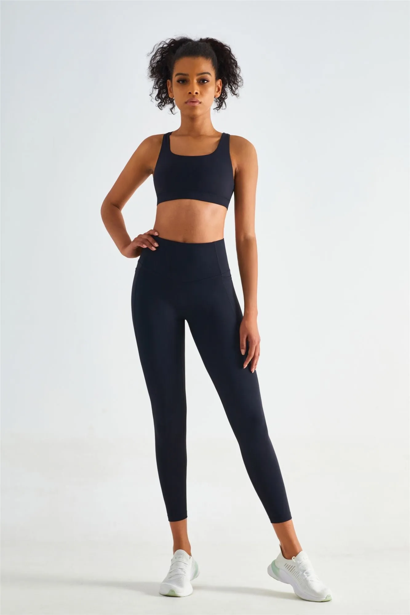 Crisscross Sports Bra & Yoga Leggings Activewear Set