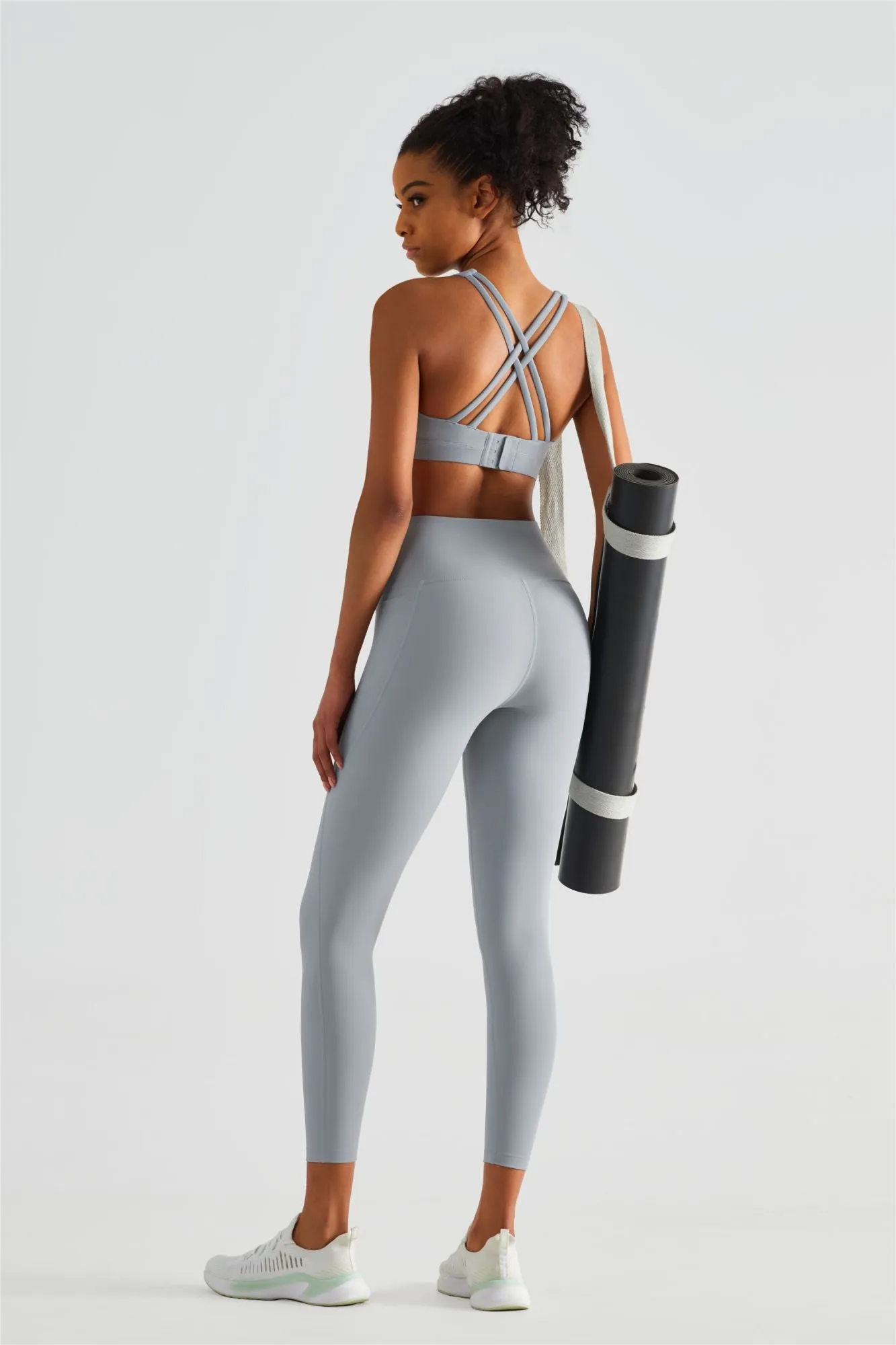 Crisscross Sports Bra & Yoga Leggings Activewear Set
