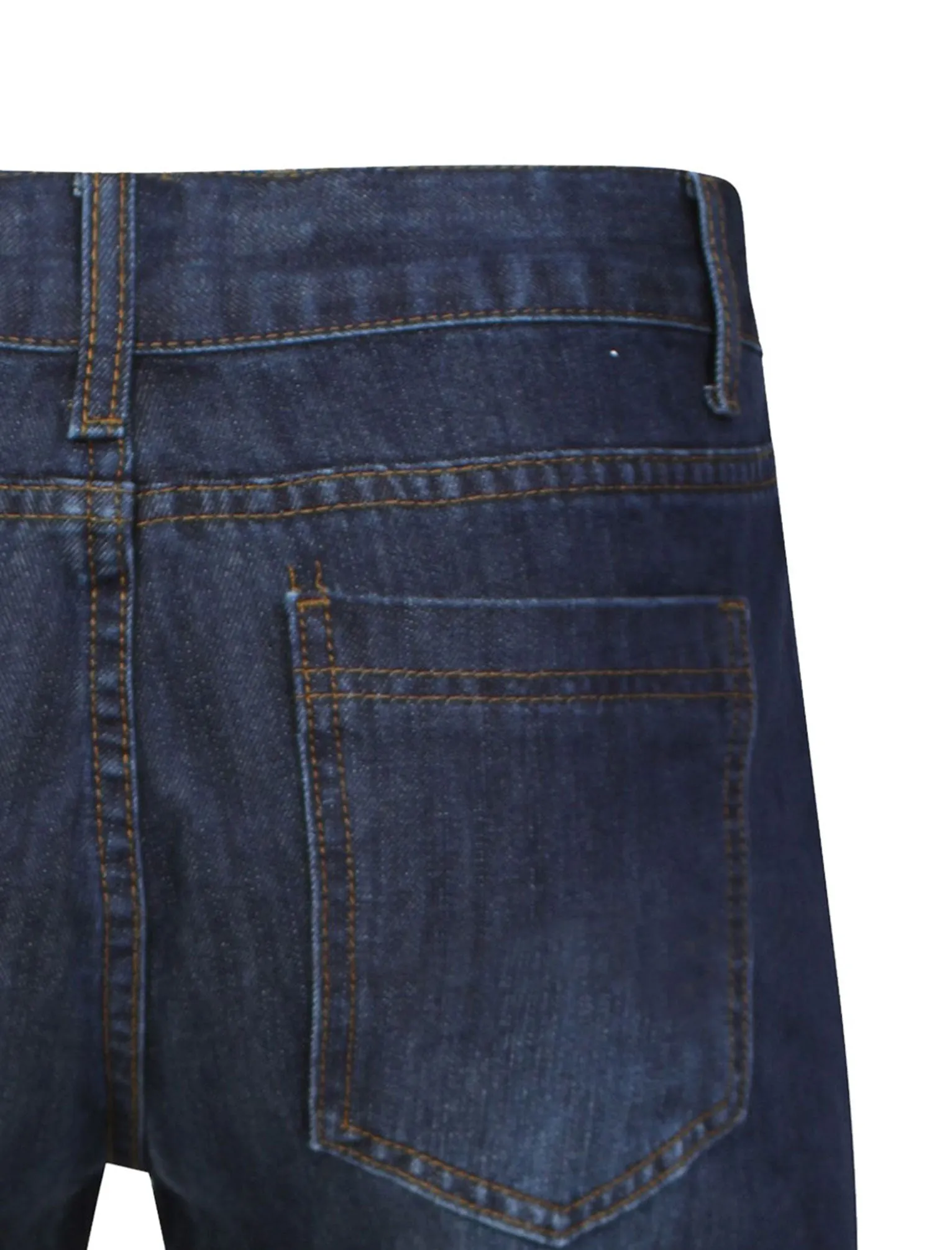 Duran Denim Shorts with Turn Up Hem in Dark Blue - Dissident