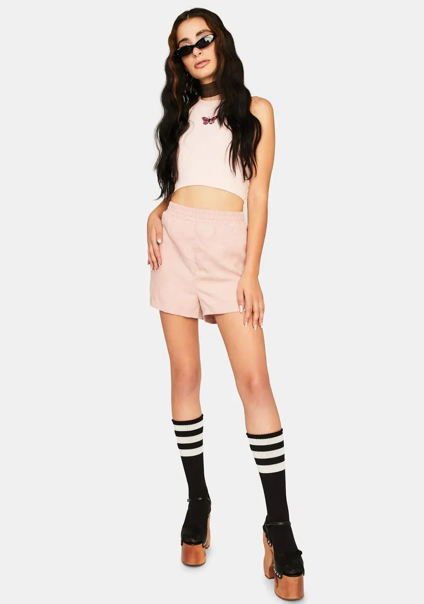 Dust Pink Cord Boxing Short
