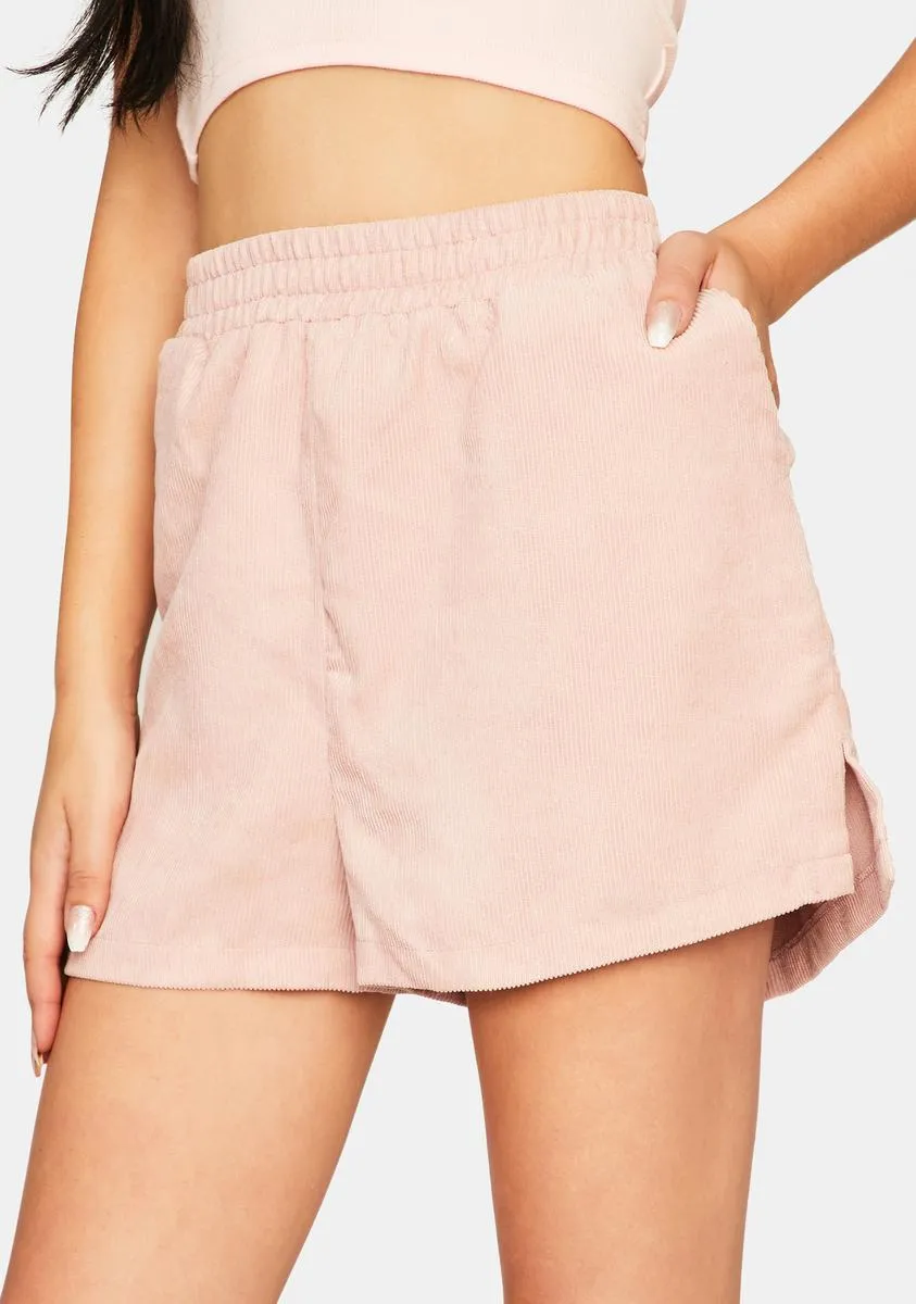 Dust Pink Cord Boxing Short