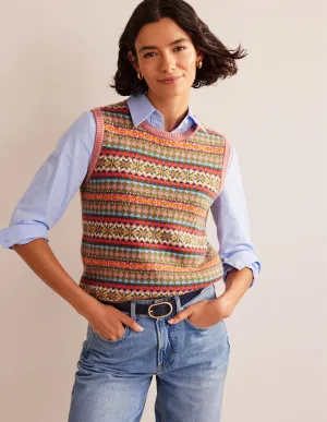 Edie Fair Isle Tank-Heritage Fair Isle