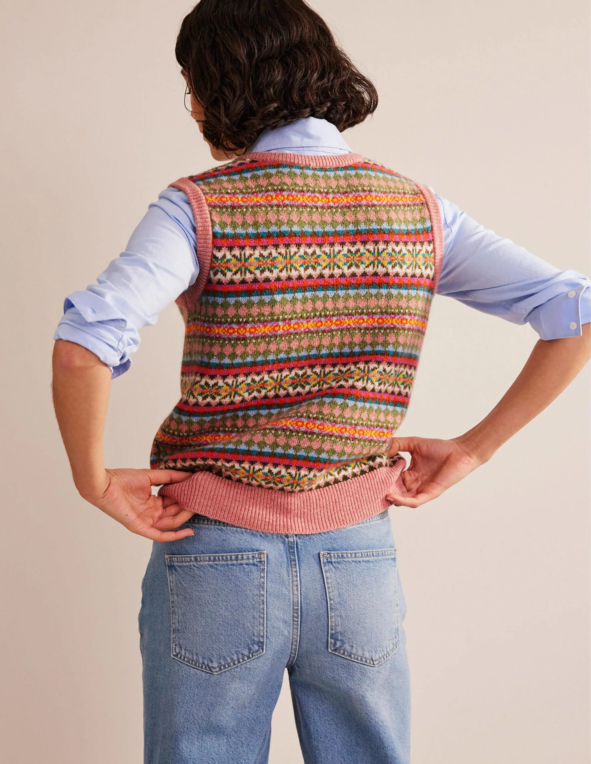Edie Fair Isle Tank-Heritage Fair Isle