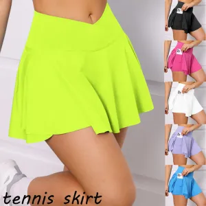 High Waist Golf Skirt Women V Summer Running Tennis Sport Shorts with Pockets