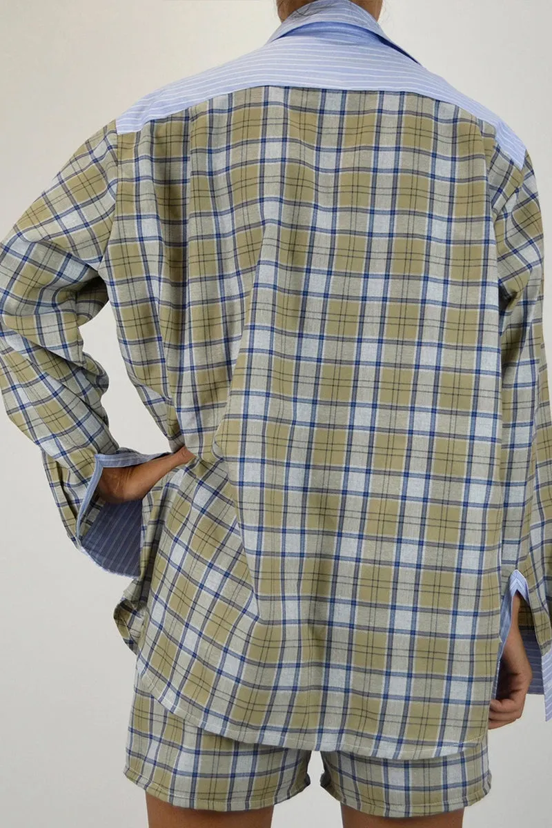 HUT1258 Classic Plaid Lounge Set