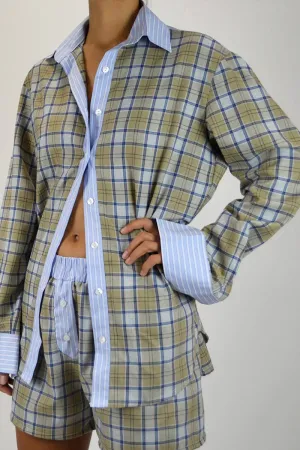 HUT1258 Classic Plaid Lounge Set
