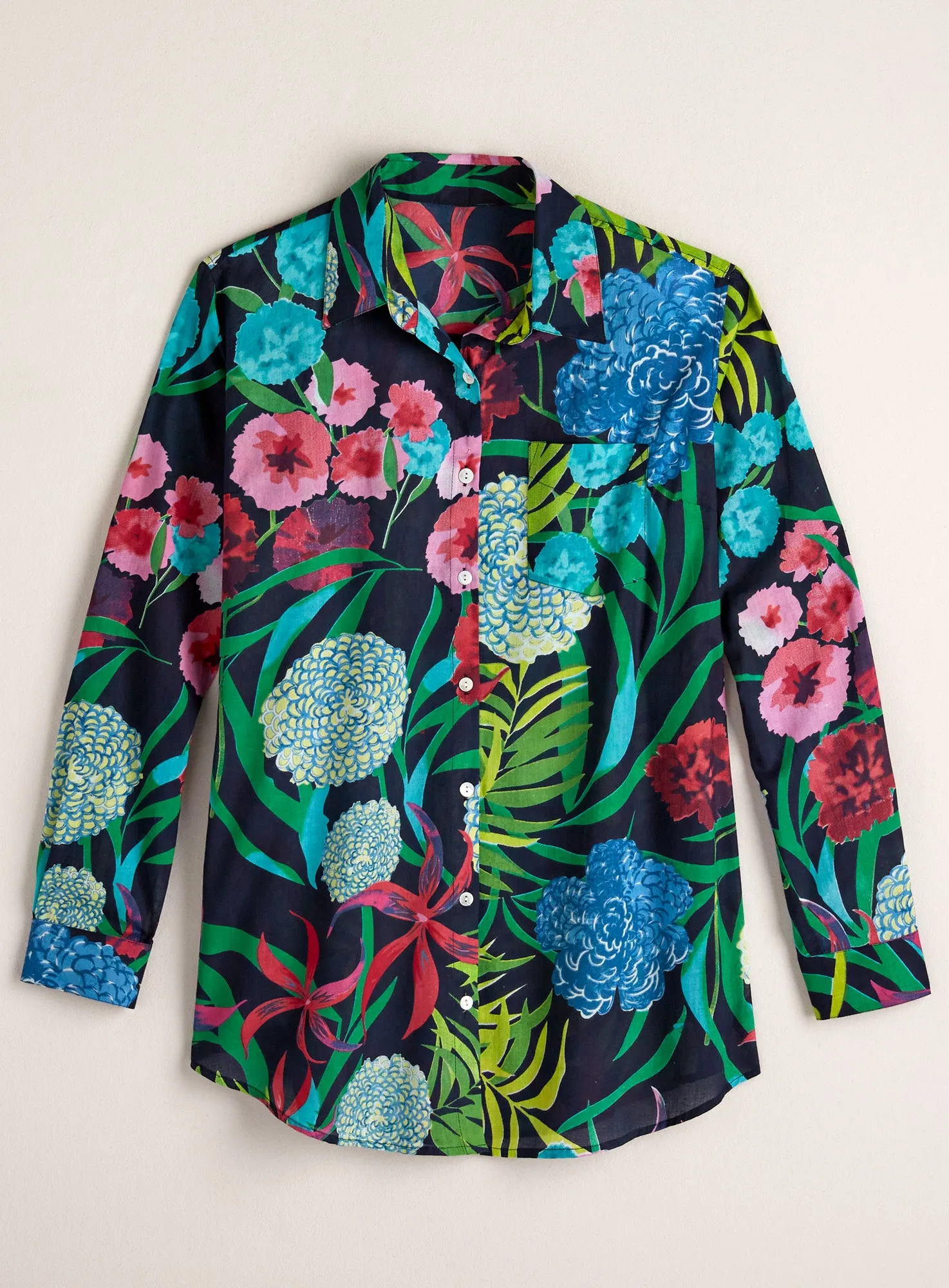 Hydrangea Button-down Blouse FINAL SALE (No Returns)