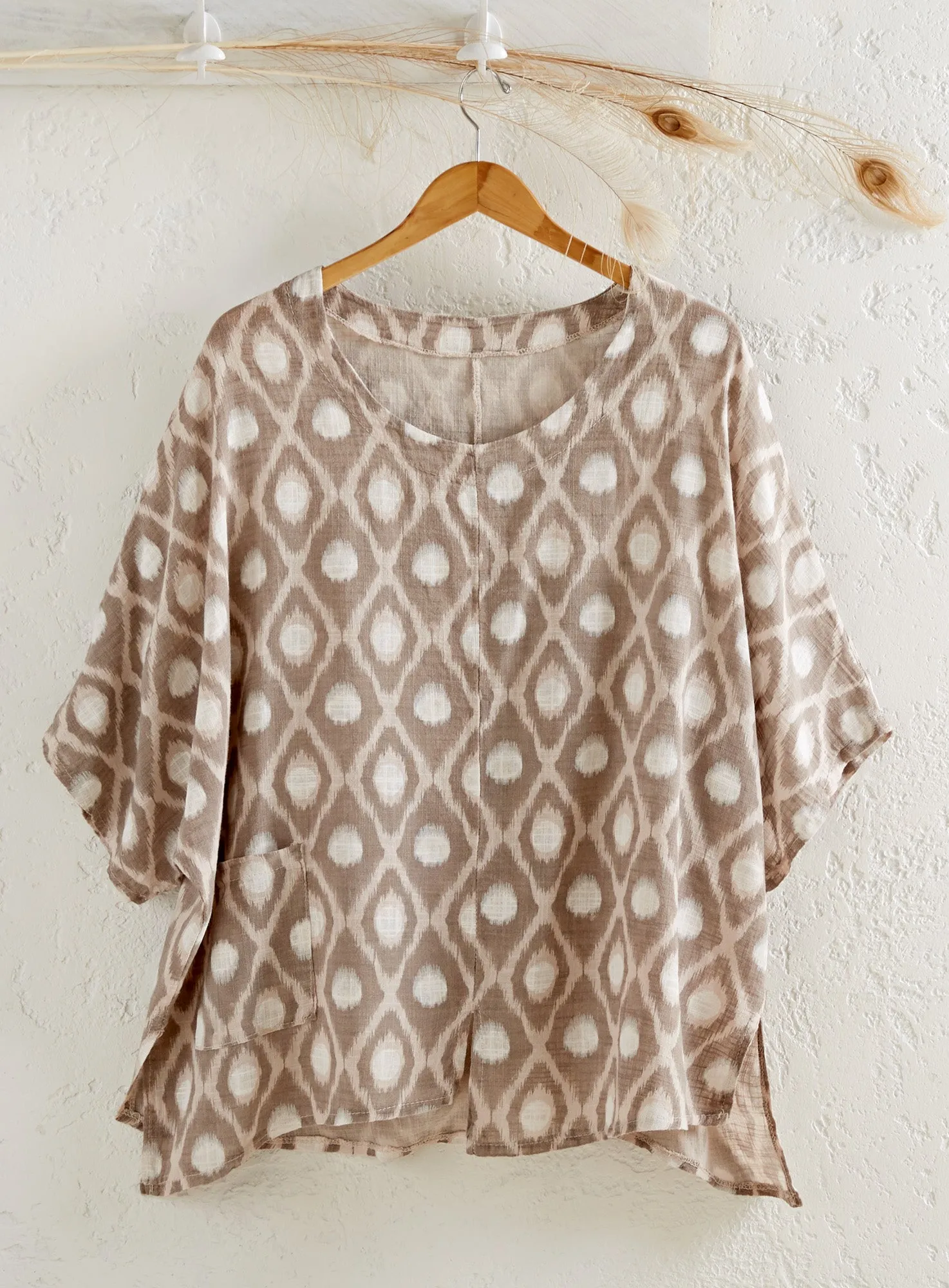Ikat Dot Cotton Top FINAL SALE (No Returns)