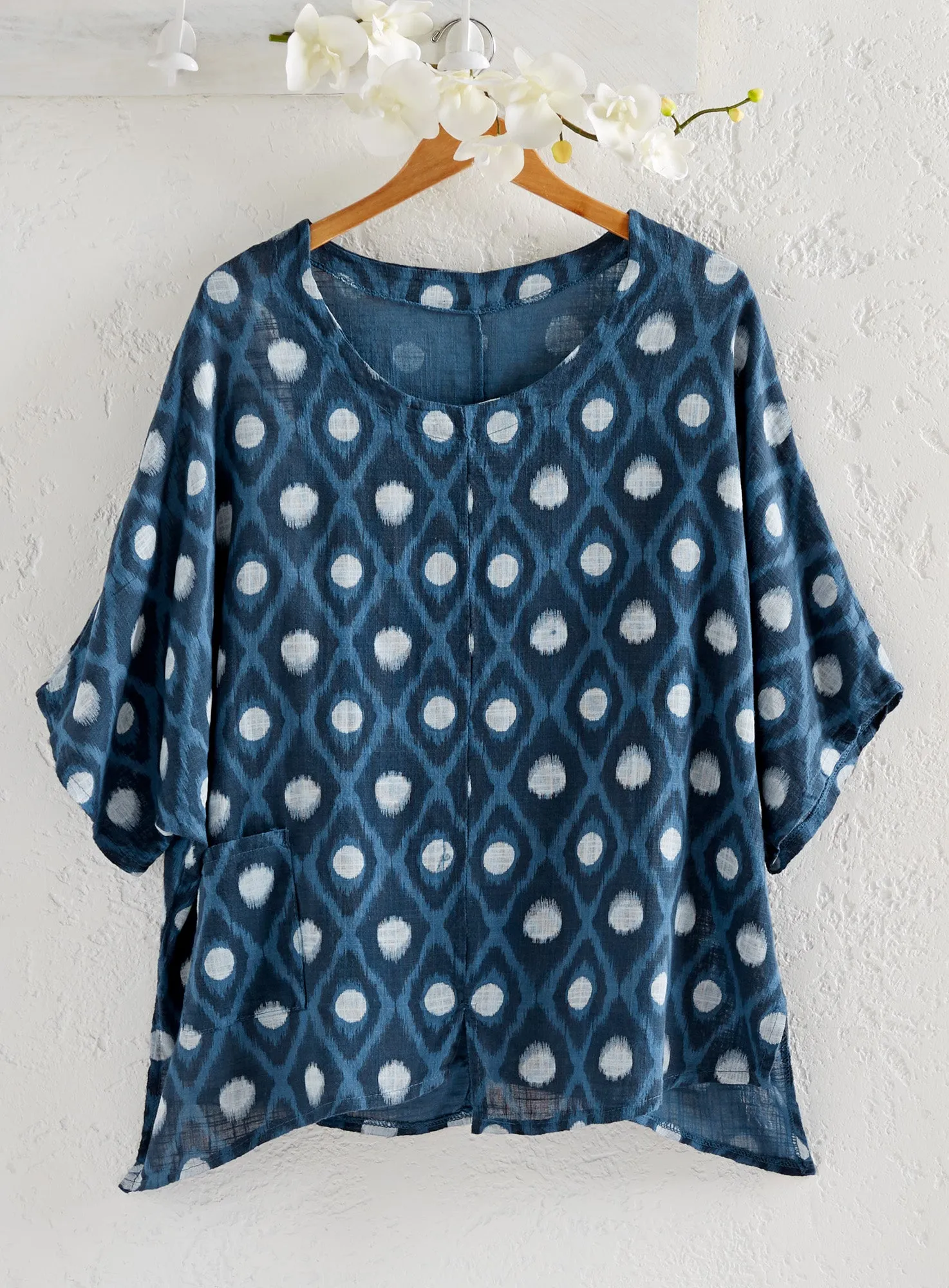 Ikat Dot Cotton Top FINAL SALE (No Returns)