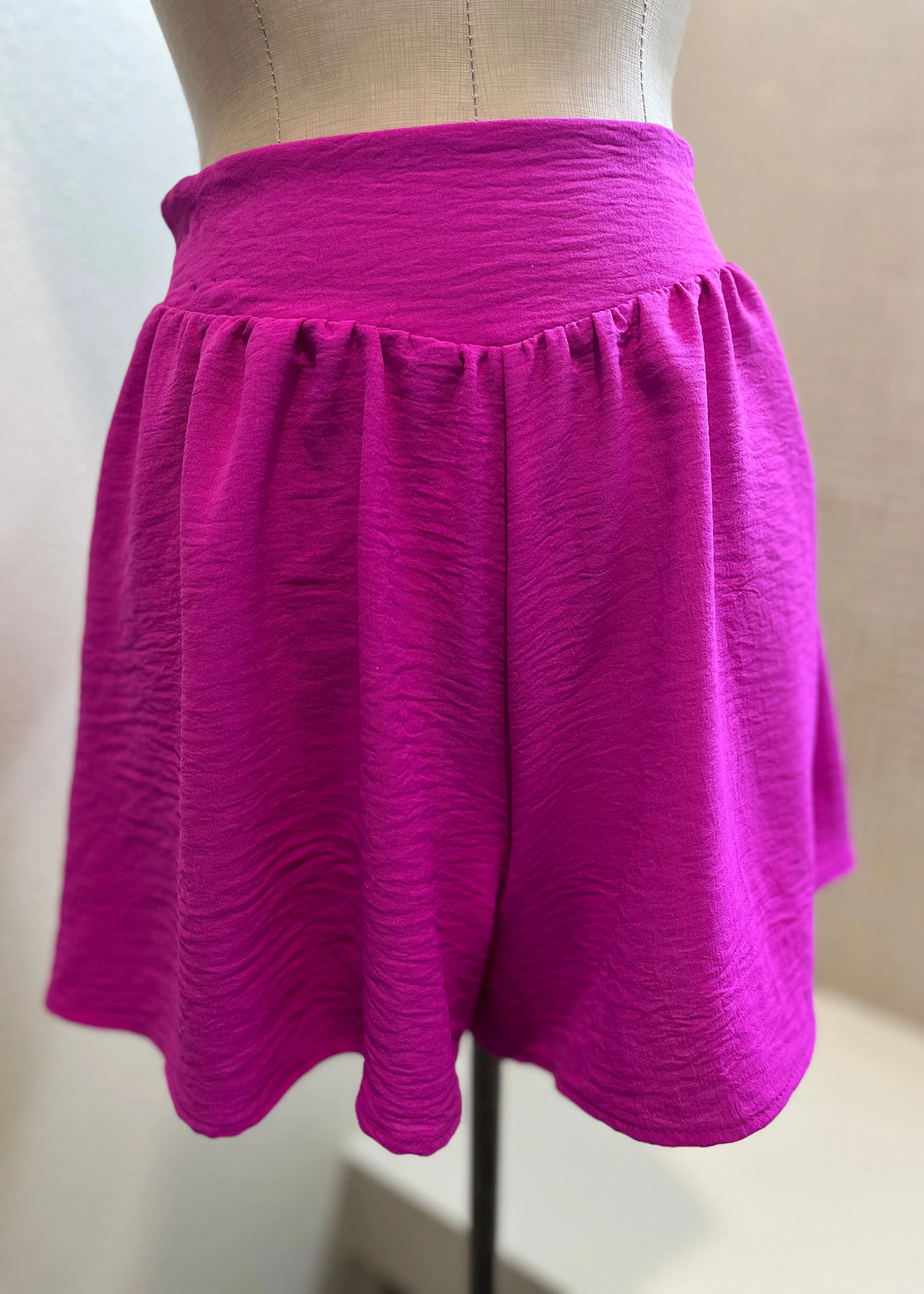 Italia Matte Crepe Swing Shorts-Made in USA