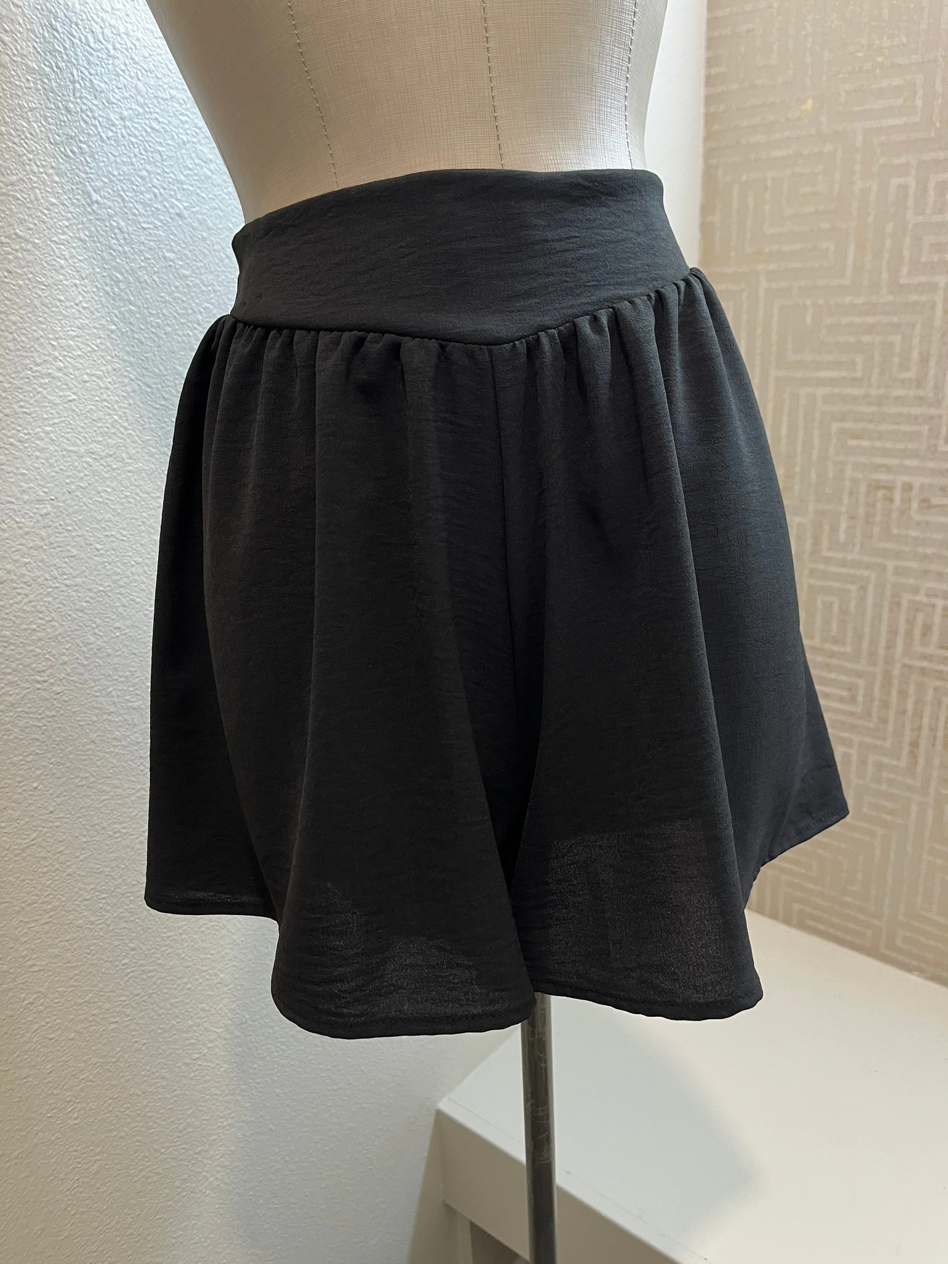 Italia Matte Crepe Swing Shorts-Made in USA