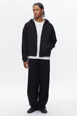 Men's Cozy Zip Hoodie in Black