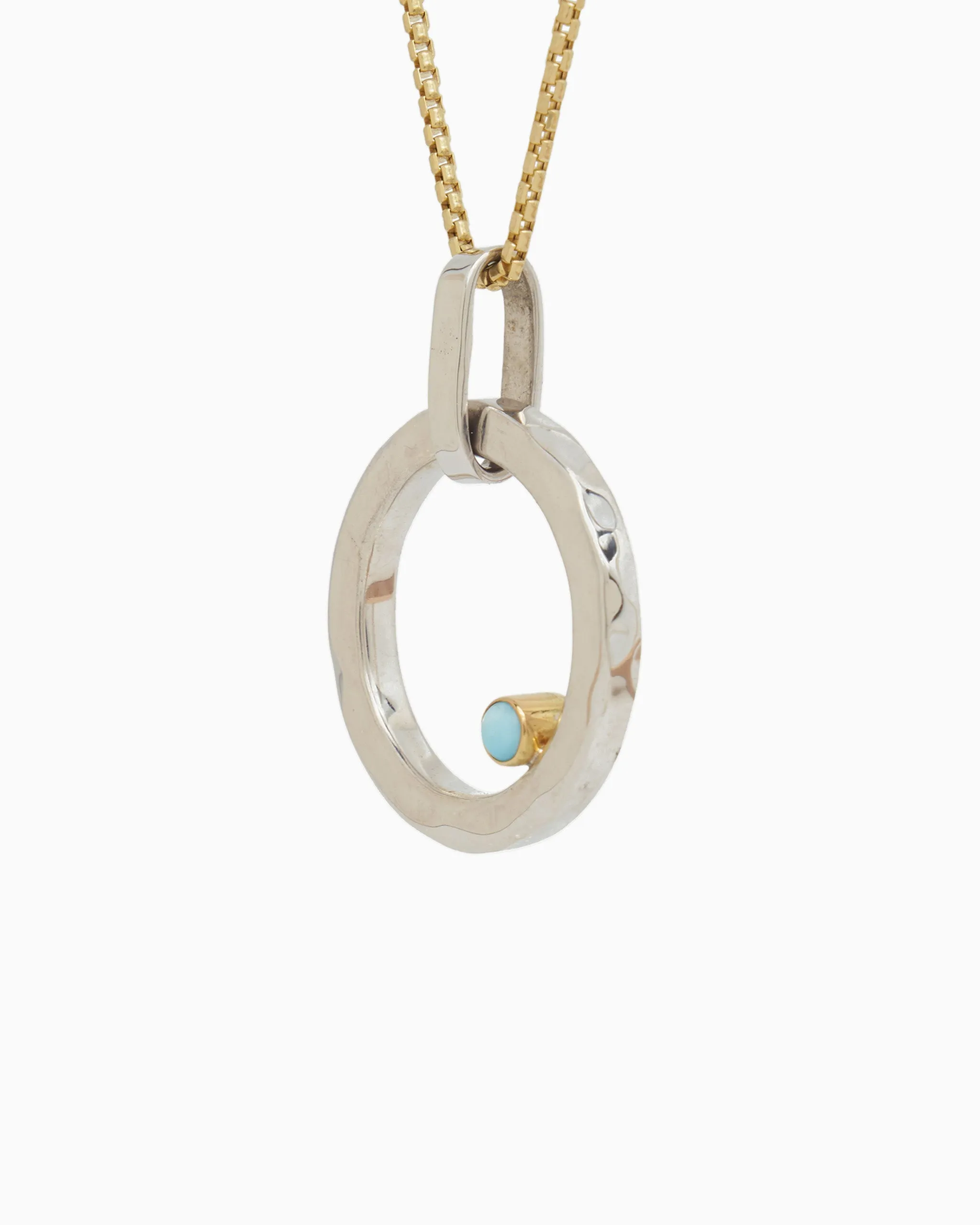 One Love Pendant with Stone - Larimar