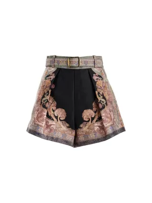 Paisley Silk Shorts