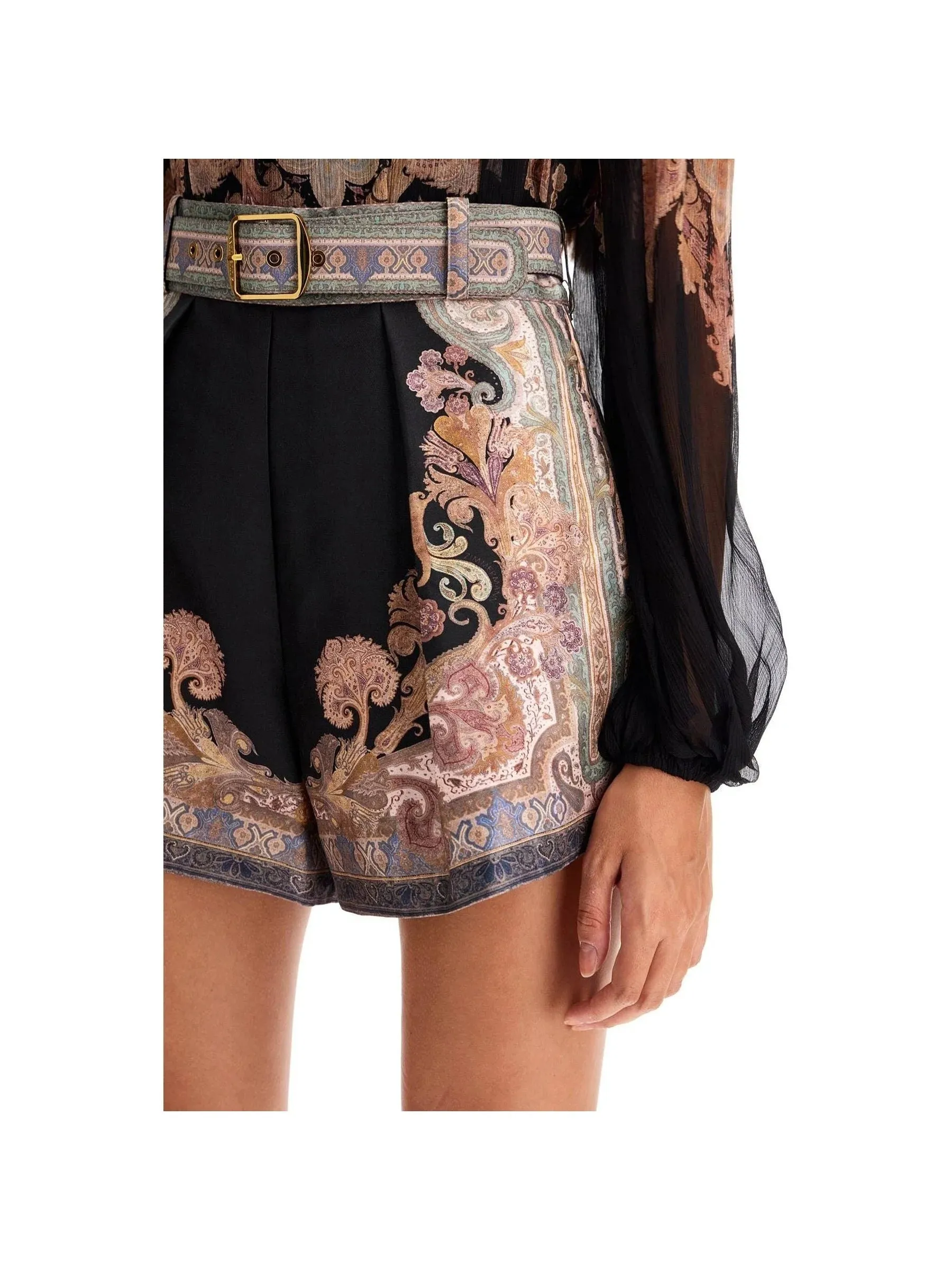 Paisley Silk Shorts