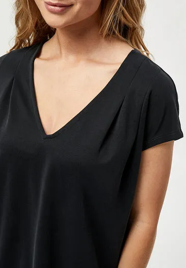 PC1642 - Lana V-Neck Top - Black