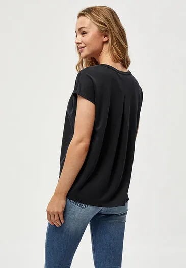 PC1642 - Lana V-Neck Top - Black