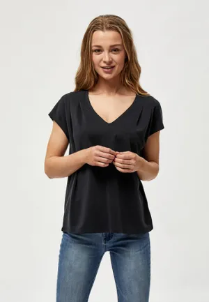 PC1642 - Lana V-Neck Top - Black