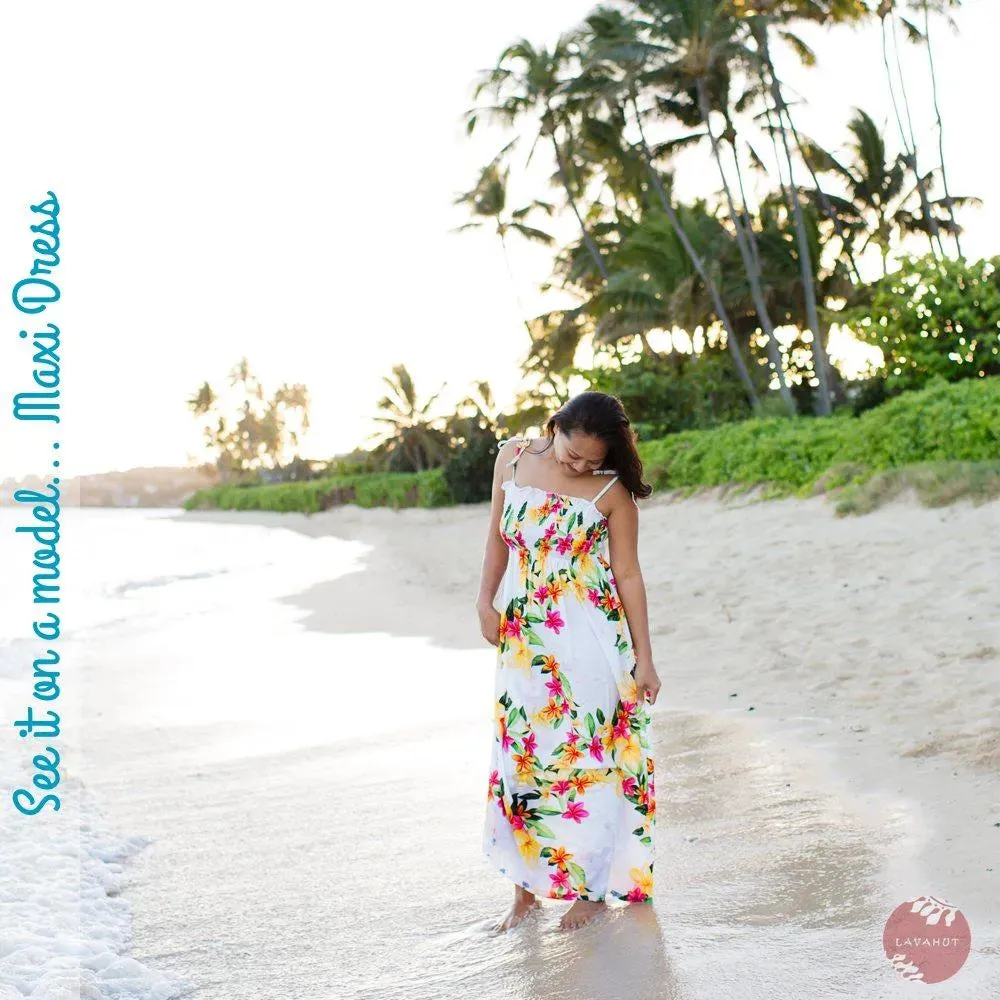 Pebble Black Maxi Hawaiian Dress