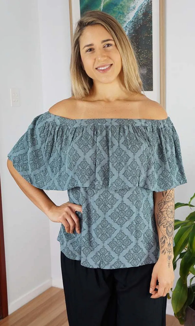 Rayon Top Leo Vintage, More Colours