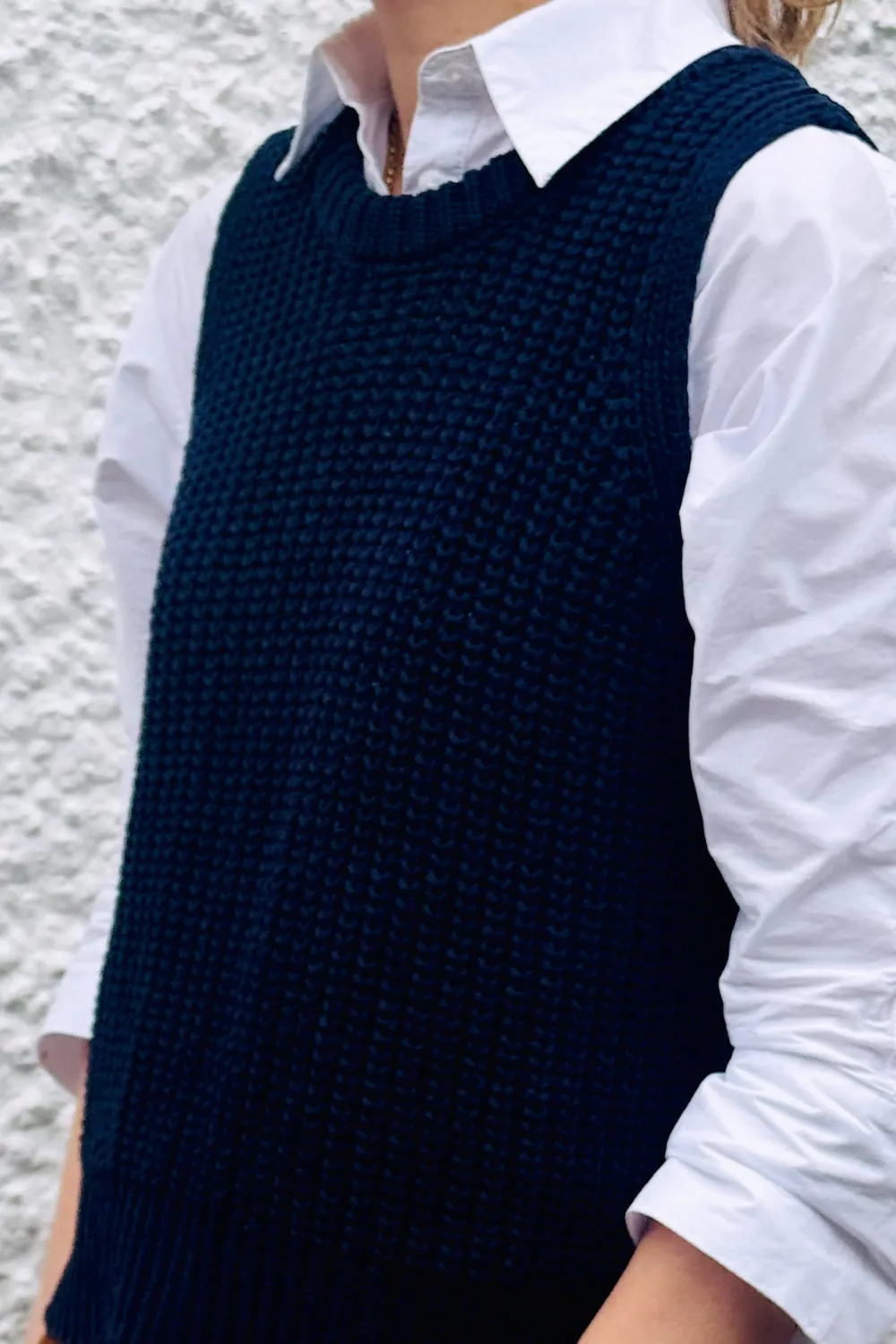 Rebecca Ribbed Tank Top (Navy)