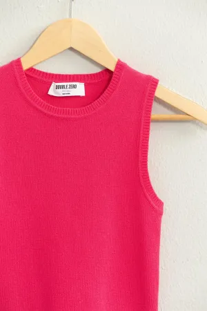 Ribbed Knit Cropped Tank Top