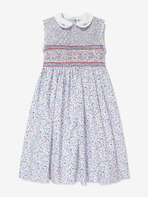 Sarah Louise Girls Floral Sleeveless Dress in Multicolour
